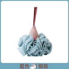DFMEI 創意冰激凌浴球搓澡巾可愛柔軟不散浴花球不散花耐用洗澡沐浴球, 藍色-冰淇淋浴花:如圖, 1個