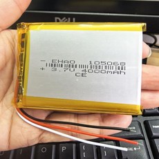 3.7V 4000mAh 105068 리튬 폴리머 LiPo 충전식 배터리 GPS 전원 은행 태블릿 PC 노트북 MID DVD 패드용 3선