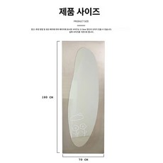 스텐레스 전신거울 실버 공룡알 대형 기타 프레임 비정형, 180x70cm