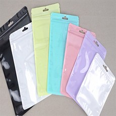 라라맘 컬러 소분 지퍼백 10~16cm 투명비닐파우치, 미니(XS), 1개, 1개, 12x20 - 블랙