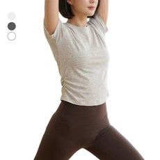 노바요가 요가복 면 티셔츠 필라테스 발레 스포츠 상의