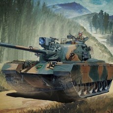 무선조종 전투탱크 밀리터리 취미용 컬렉션 조립세트 모형 전차 실내전시 육군 주력, 1개