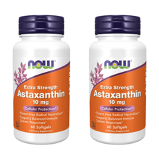 NOW Foods 蝦紅素10mg軟膠囊, 60顆, 2罐