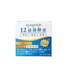 ELLRAMON 艾拉夢 12益菌酵素 260億 有效菌 調節順暢, 2g, 60個