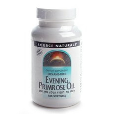 SOURCE NATURALS 無糖月見草由軟膠囊 500mg 無麩質, 1入, 180顆