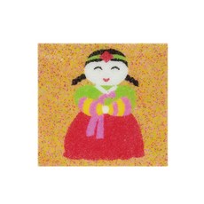 DIY액자 체험활동 미술놀이 만들기재료 데코샌드 액자만들기 한복소녀