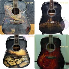 Aliyes 41吋 彩繪木吉他 多款可選, 006