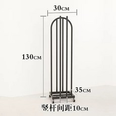 옷걸이 정리대 2열 검정 매장용 모자 거치대 옷걸이정리대 행거 철제 소형, B. 큰 검은 색 크기, A. 공식 표준, 1개