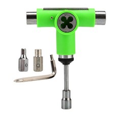 멀티 스케이트 보드 스쿠터 롤러 스케이트 Longboard T 모양 도구 렌치, 녹색, 스테인레스 스틸, 1개