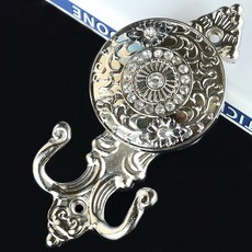 커튼 걸이 벽걸이 유럽식 걸이 걸이 걸이 커튼 버클 스트랩 태슬 걸이 걸이 벽걸이 후드 걸이 더블 걸이, 실버 원, 1개