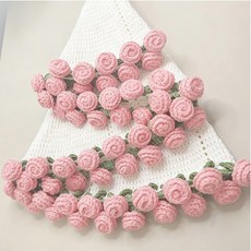 모미얀 장미 꽃다발 담요 DIY 키트*유투브 무료 영상 포함, 핑크장미 80(아이보리), 1세트
