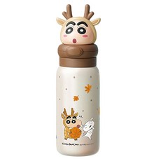 StarR 짱구는 못말려 팝업 텀블러, 1개, 400ml, 리틀 뉴 사슴