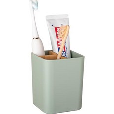 욕실용 대나무 칫솔 홀더 3슬롯 및 치약 욕실 카운터 정리기 전기 치실 면도기 블랙, Green_3 Slots, 1개