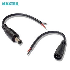(MAXTEK) DC 2선 to DC 잭 DIY 전원케이블 Female(암) (외경5.5/내경2.1) (MT238), 1개
