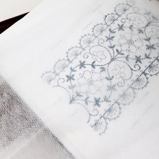 마미쏘잉/ 수용성 심지 /프랑스자수 십자수 기계자수/ 자수도안옮기기, 화이트, 1개