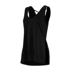 ANDAR 無袖背心 交叉背心式運動背心 瑜珈 健身 皮拉提斯 V領背心 可綁帶 多樣穿搭 側開叉 長版背心 水洗莫代爾