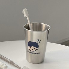 不鏽鋼漱口杯 牙刷杯 洗漱杯 水杯 情侶漱口杯 飲料杯 露營杯, 漱口杯 男生 不鏽鋼, 1個