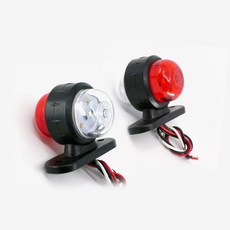 삼항LED 12V-24V겸용 LED 미니 토끼등(좌 우 1세트) / 화이트-레드, 2개