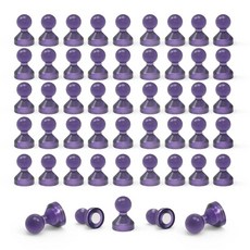 ECLATIS THCMagorilla 마그네틱 푸시 핀 초강력 흡입하고 흡입한 자석 냉장고 화이트보드 캘린더 지도 학교 및 사무실 50개 팩 퍼플 292447