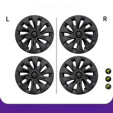 테슬라 모델3 Y 전용 휠커버 보호 휠캡, 3-18 사이클론 대칭 [무광블랙] B, 1개