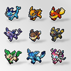 디폼블럭 8mm 캐릭터 만들기 세트, 포켓133S1. 이브 노말 미니, 1개