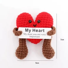 재미있는 크로셰 감정 지원 커피 인형 카드 포함 데스크탑 장식 수제 뜨개질 커피 인형 크리스마스 선물 홈, 05 G