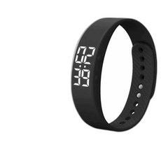 청각장애인 진동 알람 업그레이드 가로형 휴대용 시계 블랙 스마트 난청 기술 스포츠, 2.화이트(알람/걸음수/칼로리/스톱워치/방수), 1개