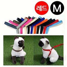 지엠펫 강아지 하네스 스카이워크 Y형 레드 M 산책용 가슴줄 1개입