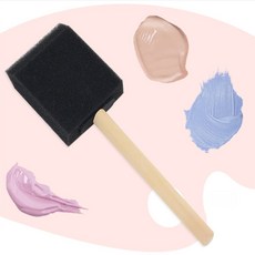 하나스마트 스펀지붓 5cm 스폰지브러쉬 미술붓 미술교구