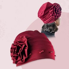 AN 예쁜 꽃모자 여성 패션 두건 비니 밴딩 나들이 스타일