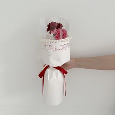 Floraflower 康乃馨珍珠花束, 棗紅,不加購, 1個