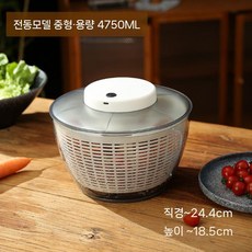 채소탈수기 자동회전 가정용 야채탈수기 업소용 채소 야채 샐러드 무선 건조 음식 수분제거 물, 3. C.전기4.5L대용량