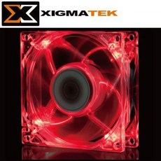 XIGMATEK 水晶風扇 (CLF-FR1252) 12公分紅燈