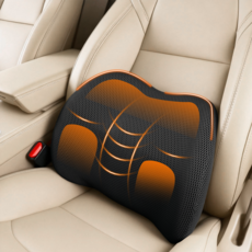 KEMEI 차량용 허리 지지 쿠션 메모리폼 운전석 사무실 겸용 요추쿠션, 1개, 블랙