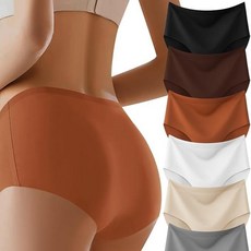 女士內褲 冰絲無痕高腰一片式薄款三角內褲, M