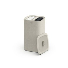 세탁바구니 90L 분리형 2칸 뚜껑형 빨래함, Dual Compartment 60L, Gray