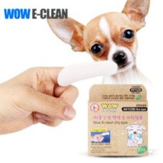 반려견 구강청결 손가락칫솔 티슈 30매, 1개