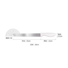 不鏽鋼 烘焙用 鋸齒 麵包刀 蛋糕刀, 1個, 長款-長38公分