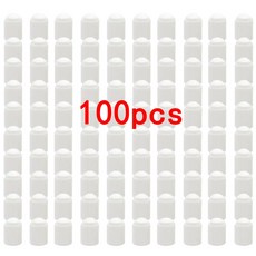 타이어 밸브 더스트 캡 스템 커버 플라스틱 자동차 바퀴 에어 자전거 트럭 오토바이 액세서리, 04 100Pcs White