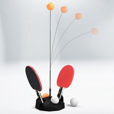 셀프탁구 탁구연습 핑퐁 놀이 게임 홈트 집콕 운동 실내 리턴볼 2인 세트 라켓, 1개