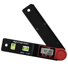 2合1迷你數顯水平尺 角度測量工具 量角器, 1個, 2合1角度尺水平尺-黃綠色水泡款