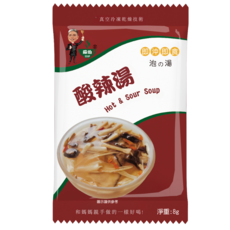 台灣蘇伯湯 速食湯包 多口味選擇 (蛋花湯 味噌湯 泡菜湯) 即時沖泡方便湯包, 1個, 酸辣湯8g  買10送1, 8g