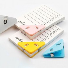 다용도 모서리 삼각 집게 파일 서류 메모 홀더 문구집게 문서집게 서류집게, 블루(d), 1개, 블루(d)