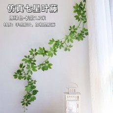 仿真藤條 牆面裝飾藤蔓 1.7米, 1個, 原綠髮財葉1.7米,【給白牆找個綠葉朋友吧】