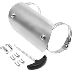 배기 열 차단 머플러 파이프 섬유 모조 탄소 스테인리스 보호대 스틸 덮개 (C), D, 1개