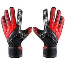 프로 핑거세이브와 4MM 프리미엄 라텍스 야자수가 포함된 복싱 허니 오소리 레벨 축구 골키퍼 장갑 뛰어난 그립감 및 보호 청소년 장갑, 검은색, 1개