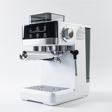 전자동 커피머신 1.8L 대용량 물탱크 20BAR 원두 그라인더 일체형 스팀 라떼 콜드브루 홈카페 간편사용 안심AS, 흰색, CM5520031126