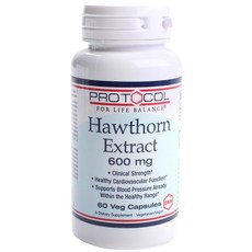 Protocol For Life Balance 山楂萃取物 600mg 素食膠囊 素食 無麩質, 1個, 60入