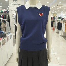 까스텔바작 여성 카라 배색 니트베스트 BGDMSV702ny_US 2716768