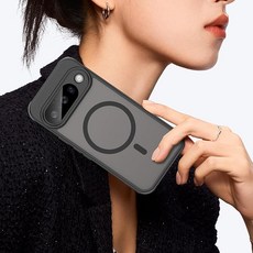 Panda Baby Google Pixel 10 ケース 반투명 얇은형 충격 방지 범퍼 매트 질감 자석 탑재 MagSafe 대응 블랙, 상세페이지 참조